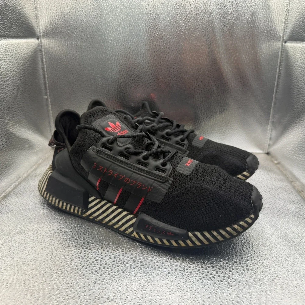 Size 7‎ Adidas NMD_R1 V2 Black Red White Mens Lace-Up Comfort Shoes FY2107